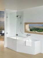 Шторка на ванну Riho VZ Scandic NXT X500 Yukon 117 L (GX00602C1) профиль Хром стекло проз арт-G001163120 — фото 3, Шторки для ванной распашные