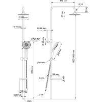 Душевая система Swedbe Calypso Хром арт-5058 — фото 8, Душевые стойки