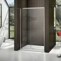 Душевая дверь Good Door Latte WTW-120-C-WE 120 профиль Белый стекло прозрачное арт-ЛА00009 — фото 1, Раздвижные душевые двери