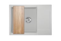 Granula-ES- (БЕЛЫЙ), кухонная мойка, кварц, ESTETICA арт-7003, АРКТИК — фото 3, Кухонные мойки