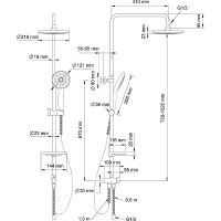 Душевая система Swedbe Calypso Хром арт-5007 — фото 5, Душевые стойки