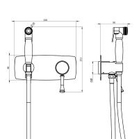 Гигиенический душ со смесителем Lemark Peretto Черный кофе арт-LM6319RB — фото 2, Гигиенические души