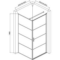 Товар: Душевой уголок AQUAme 80x80 R профиль Черный матовый стекло прозрачное арт-AQM5215-RH-8 - фото 4 Душевой уголок AQUAme 80x80 R профиль Черный матовый стекло прозрачное арт-AQM5215-RH-8 — фото 4, Квадратные душевые уголки