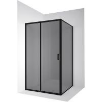 Душевая стенка Ambassador Forsa 80 профиль Черный стекло тонированное арт-80ABB — фото 5, Боковые стенки