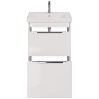 Тумба PRIME, 60 см, подвесная/напольная, 2 ящика, белый глянец арт-99.9300 — фото 6, Тумбы под раковину