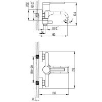 Смеситель для ванны AQUAme Asti Хром арт-AQM6412CR — фото 2, Смеситель для ванны