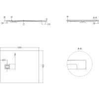 Душевой поддон из искусственного камня Salini Oasi 120x90 Белый матовый арт-120322M — фото 3, Душевые поддоны из искусственного камня