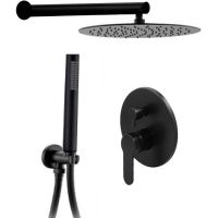 Душевая система ALMAes Sakari Черная матовая арт-TVZ-0890 — фото 1, Встраиваемые душевые комплекты