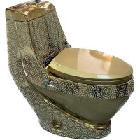 Унитаз биде Laguraty Золото с сиденьем Микролифт арт-2160ACGOLDEN — фото 1, Напольные унитазы