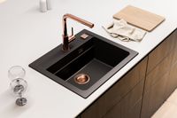 Мойка для кухни ALVEUS GRANITAL ATROX 30 CARBON - G91 590 X 500 1X в комплекте с сифоном 1132823, арт-1131996.0 — фото 3, Кухонные мойки