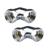 Угловое соединение для полотенцесушителя Point 1"х1" г/г, хром (пара) арт-PN00003 — фото 1, Комплектующие для полотенцесушителей