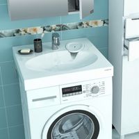 Раковина СанТа Луна 60 на стиральную машину Белая арт-900103 — фото 2, Раковины на стиральную машину