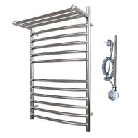 Полотенцесушитель электрический Point Альфа П11 400x800 с полкой левый/правый, хром арт-PN05148SPE — фото 4, Электрические полотенцесушители