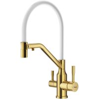 Смеситель для кухни Raglo Золото матовое Белый арт-R81.62.03 — фото 10, Смесители для кухни