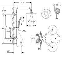 Душевая система Laguraty Хром арт-17050 — фото 4, Душевые стойки