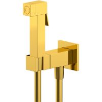 Гигиенический душ со смесителем Remer Qubica Золото глянцевое арт-Q64DO — фото 1, Гигиенические души