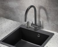 Смеситель для кухни Milacio Ultra / Total Black / нержавеющая сталь / однорычажный / матовый / с возможностью подключения фильтра. арт-MCU.554.TB — фото 2, Смесители для кухни