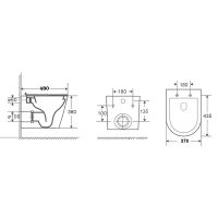 Унитаз Azario Vento подвесной Белый с сиденьем Микролифт арт-AZ-2001 — фото 2, Подвесные унитазы
