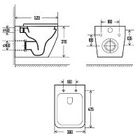 Унитаз AQUAme подвесной Белый глянец с сиденьем Микролифт арт-AQM2009 — фото 2, Подвесные унитазы