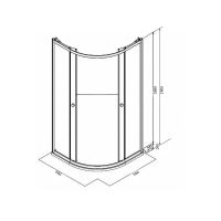 Душевой уголок Parly 90x90 профиль Белый стекло матовое арт-ZF91 — фото 2, Душевые уголки четверть круга