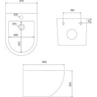 Товар: Биде Iddis Blanco подвесное Черное матовое арт-BLARB02i82 - фото 3 Биде Iddis Blanco подвесное Черное матовое арт-BLARB02i82 — фото 3, Биде подвесные