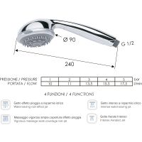 Ручной душ Remer Хром арт-321GRX — фото 2, Лейки для душа