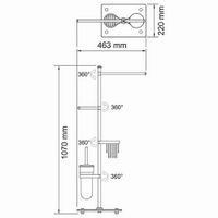 K- Комбинированная напольная стойка арт-1248 — фото 4, Стойки - набор держателей