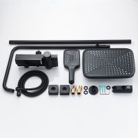 Душевая система Rose R18H с термостатом Черная матовая арт-R1896H — фото 5, Душевые стойки