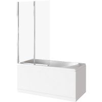 Шторка на ванну Good Door Screen 80 FO-80-C-CH профиль Хром стекло прозрачное арт-ПД00121 — фото 1, Шторки для ванной распашные