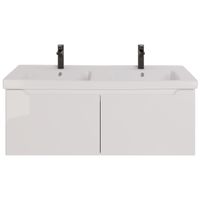 Тумба W, 125 см, подвесная, для умывальника "Гармония" 125 см или стеклянной столешницы W, 2 ящика,  арт-99.9400 — фото 10, Тумбы под раковину