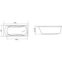 Акриловая ванна 1MarKa Classic 160х70 без гидромассажа арт-01кл1670 А — фото 2, Акриловые ванны