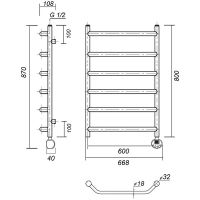 Товар: Электрический полотенцесушитель Domoterm Лаура П6 600x800 ER Золото арт-ЛаураП6600x800ERзолото - фото 2 Электрический полотенцесушитель Domoterm Лаура П6 600x800 ER Золото арт-ЛаураП6600x800ERзолото — фото 2, Электрические полотенцесушители