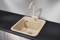 Granula-, кухонная мойка, СтандАРТ кварц арт-4202, БЕЖЕВЫЙ — фото 2, Кухонные мойки