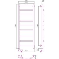 Электрический полотенцесушитель Сунержа Галант 2.0 1200x400 L Белый матовый арт-30-5200-1240 — фото 3, Электрические полотенцесушители