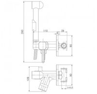 Гигиенический душ со смесителем Lemark Solo Хром арт-LM7165C — фото 2, Гигиенические души