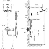Душевая система Sancos Select Черная матовая арт-SC3003MB — фото 6, Встраиваемые душевые комплекты