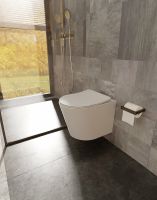 Унитаз AQUAme подвесной Белый глянец с сиденьем Микролифт арт-AQM2001 — фото 3, Подвесные унитазы