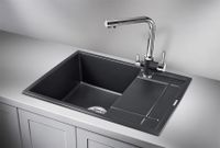 Granula- (чёрный металлик), кухонная мойка, кварц арт-6501, ШВАРЦ — фото 2, Кухонные мойки