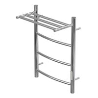 Полотенцесушитель электрический Point Афина П3 400x600 с полкой, диммер справа, хром арт-PN04846P — фото 3, Электрические полотенцесушители