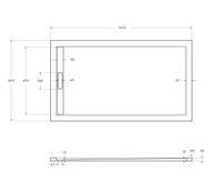 Поддон из искусственного мрамора CEZARES арт-TRAY-AS-AH-140/80-30-W — фото 3, Душевые поддоны из литьевого мрамора