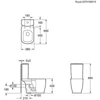 Унитаз компакт Ambassador Royal с бачком и сиденьем Микролифт арт-267K19001S — фото 2, Напольные унитазы