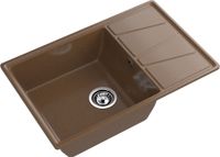 GRANFEST Мойка VERTEX 780L 1-чаша+крыл 780*500мм терракот арт.GF- арт-V-780L терракот — фото 1, Кухонные мойки