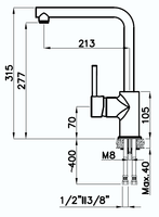 Rivelato Смеситель для кухни Vico Г-обр. D-35мм cromo арт. арт-9021600 cromo — фото 2, Смесители для кухни