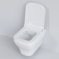 Унитаз Ambassador Benefit подвесной Белый глянцевый с сиденьем Микролифт арт-203T20001R-202T20001S — фото 3, Подвесные унитазы