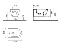 Биде GSI Pura подвесное Белое глянцевое арт-8865111 — фото 3, Биде подвесные