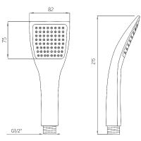 Ручной душ Melodia della vita Standard Хром арт-MKP20596 — фото 2, Лейки для душа