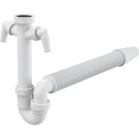 Сифон для кухонной мойки Alcaplast Белый арт-A84-DN50/40 — фото 1, Сифоны для кухонной мойки