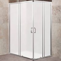 Душевой уголок BelBagno Unique 115x90 профиль Хром стекло матовое арт-UNIQUE-AH-2-100/115-75/90-M-Cr — фото 1, Прямоугольные душевые уголки