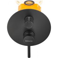 Душевая система Milacio Ultra / черный матовый / нержавеющая сталь / встраиваемый монтаж / с изливом 200 мм арт-MCU.150.MB — фото 6, Встраиваемые душевые комплекты