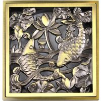 Решетка для трапа Bronze de Luxe Рыбы 10x10 Бронза арт-21980 — фото 1, Трапы для душа